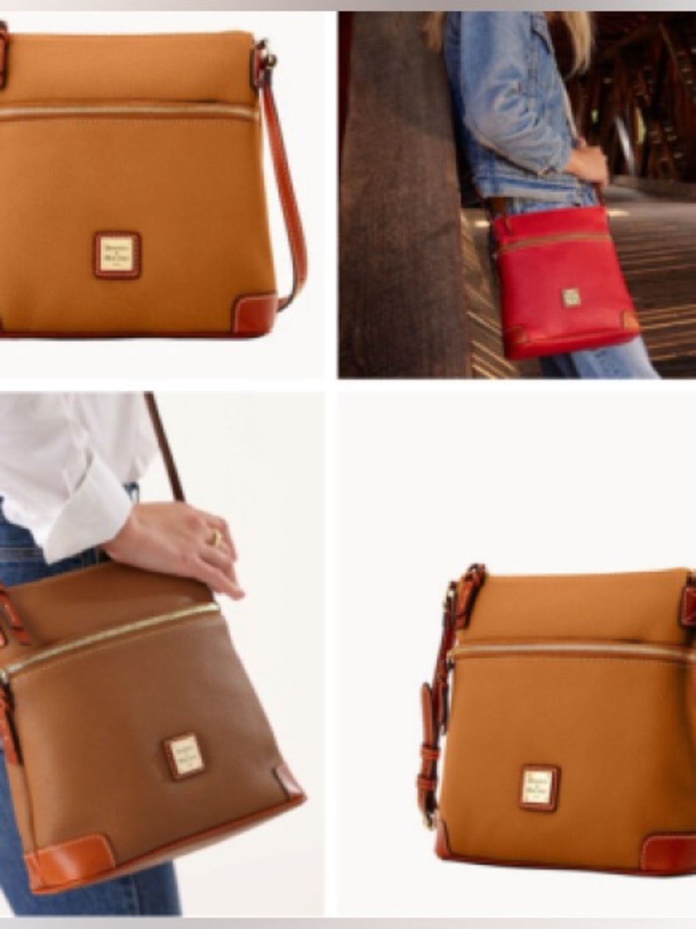 Dooney & Bourke Pebble Leather Grain Crossbody in Caramel NWT - Picture 6 of 16